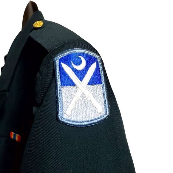 VNTG Maryland Manufacturing Co Mens Army Blazer Size 41 Short Dacron Wool Blend - Picture 8 of 14